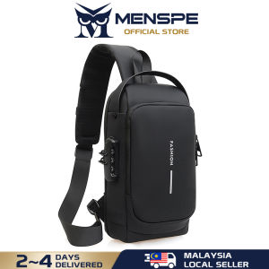 MENSPE Multi-Functional Chest Bag Crossbody Bag Smooth Zipper Bag Sports Bag Waterproof Anti-Thief Code Lock Casual Bag Street Shoulder Bag Messenger Bag Versatile Fashion Chest Bag Travel Bag Business Bag