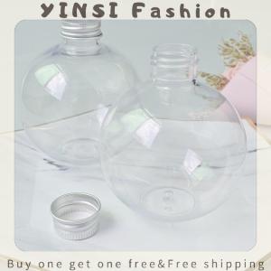 YINSI Plastic Juice Bottle Plastic Cookie Jars With Lids Food Storage Container Wide Mouth Jar Reusable Cookie Container