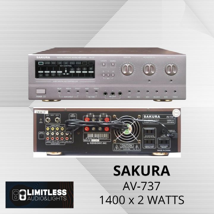 ORIGINAL SAKURA AV-737 STEREO MIXING AMPLIFIER | Lazada PH