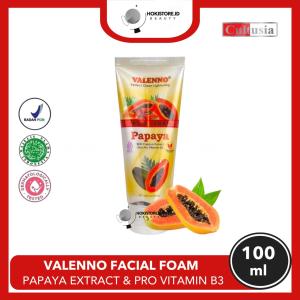 VALENNO Facial Foam PAPAYA 100ML Sabun Cuci Muka