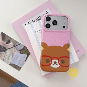 For iPhone 16 Pro Max Case TPU Bear Phone Case For iPhone 15 Cover 手机壳 Aesthetic Korean Cute