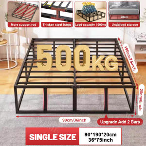 d Frame Under-bed storage Easy Assemble Reinforced Single Double Sizes Steel Bed Frame