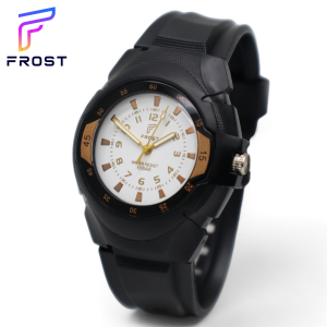FROST Jam Tangan Pria Wanita Analog Strap Rubber Tahan Air F-1109GLG Bonus Box