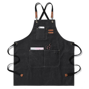Denim apron gred tinggi logo logo susu teh kedai kopi pakaian kerja pelayan