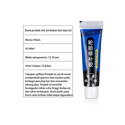 30Ml/60Ml Lem Tambal Ban Lem Karet Perbaikan Ban Mobil Motor Universal Tire Glue Repair Adhesive(Alat disertakan)