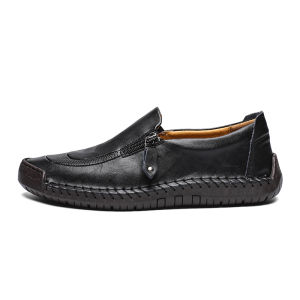 Prelesty Sepatu Slip On Loafer Pria Casual Slop Resleting Formal Kerja Sepatu Santai Kantor Kulit Santai Dewasa Laki Laki 014