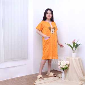 baju tidur wanita dewasa daster standart murah kekinian kancing 3 busui bahan kaos serian muda