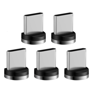 5ชิ้น360ระบบชาร์จแม่เหล็กหมุนเคล็ดลับมั่นใจมั่นคงชาร์จประเภท C ไมโคร USB หลักฐานการขัดถูช่วยลด