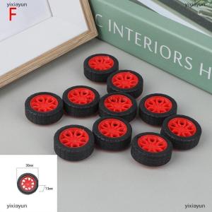 [COD] yixiayun 10PCS PC Toy Wheel Rubber Rim Tyres DIY Mini Technology 4WD Colorful Tires Hole