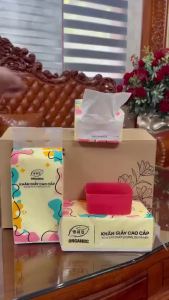 Thùng 10 bịch giấy rút ORGANIIC treo tường đa sắc siêu dai mềm mịn tiện lợi không chất bảo