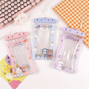 TÚI ĐIỆN THOẠI CHỐNG NƯỚC PHAO NỔI COMBO 3 HOẠT HÌNH CUTE – BAO CHỐNG NƯỚC CẢM ỨNG ĐI BIỂN HỒ BƠI