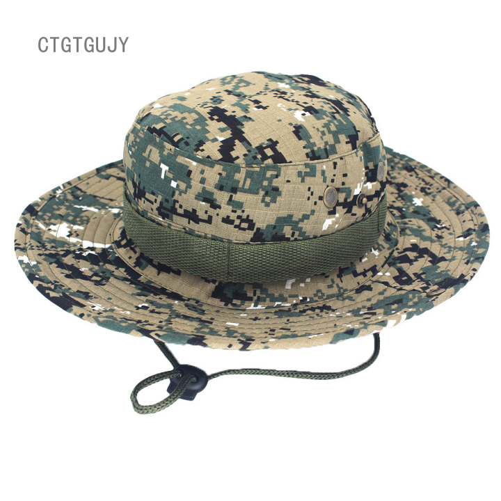 CTGT Bucket Hat Wide Brim Military Hats Sun Hat Boonie Hunting Fishing  Outdoor Cap Lazada PH