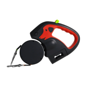 Lovinland Auto Retractable Dog Leash 3M Extendable Rope For 2 Dogs Outdoor Travel Walking Traction Rope with Flashlight Reflective Rope