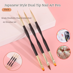 Fancy Fingers💅 Acrylic French Stripe Nail Art Liner Brush Set 3D Tips Liner Brush Painting Pen Gel Polish Crystal Nail Art Tools