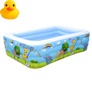 MonQiQi 1.2m Kolam Renang Anak Jumbo Petak Karet Bahan Tebal Kolamrenang Anak Besar Murah Inflatable Swimming Pool for Kids Ukuranbesar Tinggi /balon Renang Anak/mainan Kolam Renang Anak Balon Renang Anak Kolam Karet