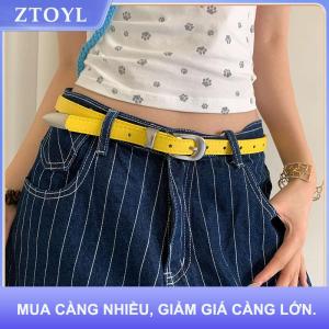 【ZTOYL】 Mùa hè dopamine chanh vàng vành đai phụ nữ xu hướng vành đai đơn giản văn hóa vành đai Y2K vành đai đấm miễn phí