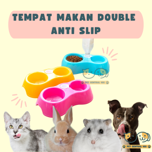 Tempat Makan Minum Auto Refill (Tidak Termasuk Botol) Mangkuk Kucing Anjing Hamster Kelinci