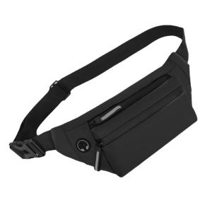 Waterproof USB Sling Bag Waist Men Chest Pouch Travel Shoulder Zipper Cross-body Beg Pinggang Lelaki PVC Leather Clutch