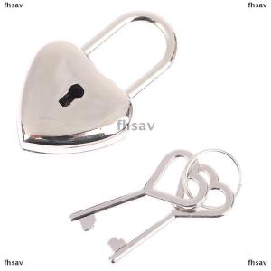 [COD] fhsav 1Set Heart Shape Padlock Mini Luggage Hardware Locks With Key Lock For Travel Wedding Jewelry Box Diary Book Suitcase