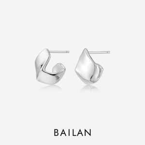 Bailan Origami Style Stud Earrings for Women Minimalist Elegant Premium Artistic Geometric Fashion Jewelry Anti Allergy ED2701-T