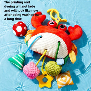 【24h】Baby Toys Infant Newborn Rattle Toys Stroller Bed Cot Crib Hanging Doll Soothing Dolls Crab
