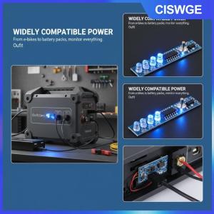 CISWGE 10 chiếc Mô-đun chỉ báo dung lượng pin lithium 18650 37V loại đơn cho 1–4S thiết bị kiểm tra mức năng lượng bằng phần trăm bảng hiển thị LED 2S