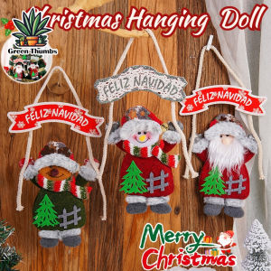 Christmas Wall Door Hanging Pendant Plush Santa Snowman DIY Xmas Tree Craft Ornament Home Xmas Decoration