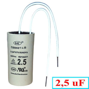 COMBO 5 TỤ 2.5UF TRÒN DÂY DÙNG CHO QUAT TRẦN SỊN