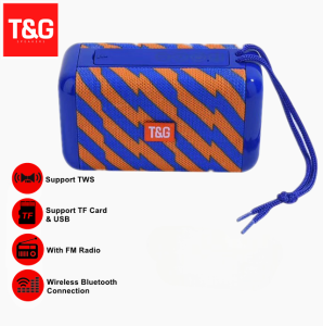 T&G TG-163 Bluetooth V5.0 Portable Wireless Stereo Speaker support TF Card USB and FM Radio Function