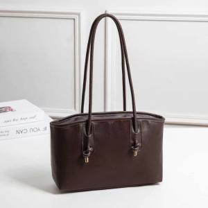 CATHERINE BAGS#2029 Korean PU leather shoulder bag features minimalist aesthetic with unique dual long shoulder straps