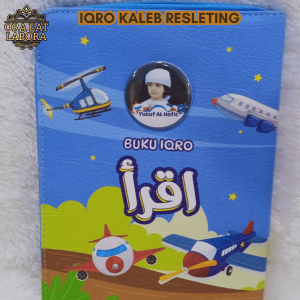 Gratis Custom Nama dan Foto Iqro Sleting Milenial QR Code Full Color Iqro Kaleb Resleting Zipper Souvenir Kado Ulang Tahun Anak