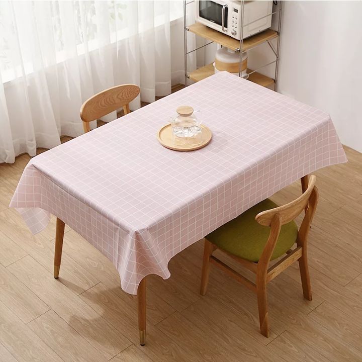 MHS Waterproof Tablecloth Rectangle Desk Cloth For Table Oil Proof Wipe Covers Table Carpet Tablecloths Picnic Mat PVC