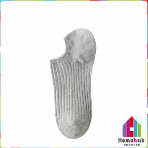 Homehub Ladies Socks Cotton Japanese Style Plain Color Breathable and Comfortable Ankle Socks