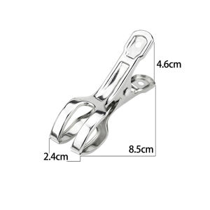 12Pc 8.5/11cm Large Clothes Clip Stainless Steel Clothes Pegs Windproof Clothes Pins For Towel Quilt