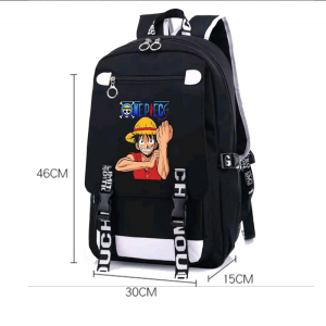 2026 Schoolbag youth Childrens One Piece One Piece Luffy Backpack large Capacity Waterproof Campus Backpack