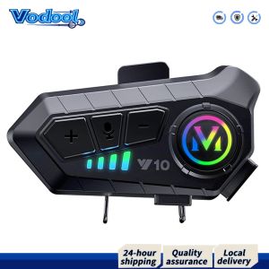 【Fast delivery】 BT 5.3 Motorcycle Helmet Speaker Smart Noise Reduction Multitasking Audio Motorcycle Intercom HiFi Level Sound Quality for ATV/Snowmobile/Ski