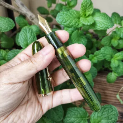 【New arrival】 Jinhao 9019 Fountain Pen Olive Green Heartbeat Nib Stationery School Supplies High Ink Converter Writing