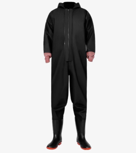 Waterproof Full Body Suit with Boots Breathable PVC Nylon Coverall for Flood Fishing Farming Hun