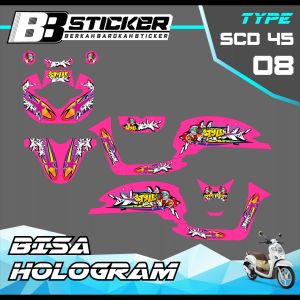 Decal Scoopy BISA HOLOGRAM Full Body Full Block Dekal New Fi 2017 2018 2019  Scd 45