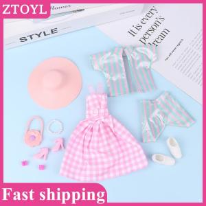 ZTOYL💝 Fashion Coat Cotton Jacket Winter Dress Long Clothes Fur Coat Doll Accessories Toys