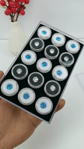 Bộ 15 hộp đựng đá quý Acrylic Hộp trưng bày triển lãm để trưng bày và lưu trữ với lớp lót cơ sở xốp