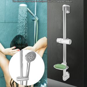 [Free shipping+Ready stock]Stainless Steel Lifting Handhold Shower Head Holder Bracket with Soap Box G1/2"