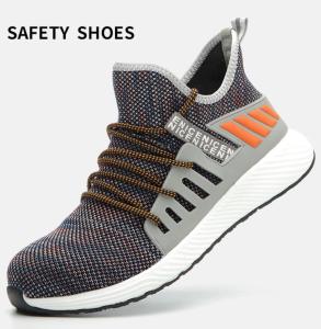 QINHUIZE 2019 new mens steel head work safety shoes breathable sports shoes super light soft and comfortable industrial boots steel toe safety boots