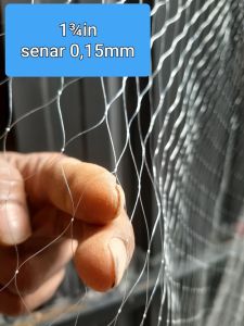 jaring ikan siap pakai tinggi 1m panjang 30m pemberat Timah