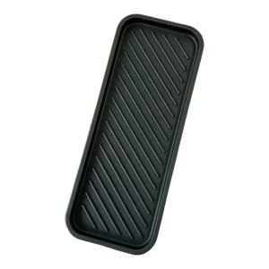 PLLEWY Non-Slip Sink Protector Mat Striped Texture Silicone Sink Organizer Tray Durable Countertop Organizer Draining Mat Bathroom Vanity