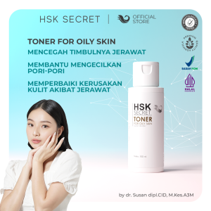 HSK Secret Toner For Oily Skin - Toner Melembapkan Mengurangi Minyak Berlebih Mencegah Timbulnya Jerawat & Mengecilkan Pori-pori