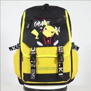 Childrens Pokemon Schoolbag Backpack Kindergarten Schoolbag Pikachu Childrens 1st-6th Grade Schoolbag Large-capacity Travel Bag Middle School Student Schoolbag㏇X0422
