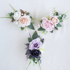 Handmade Corsage hoa giả boutonnieres cho Phù Dâu và phù rể vũ hội đám cưới trang trí tiệc