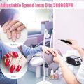 Cadrim Electric Nail Drill, Adjustable Nail File Machine Set with Sanding Bands for Manicure Pedicure Acrylic Glazing Nail Art Polisher (Black). 
