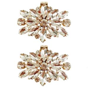 1 Pair Removable Shoe Decoration Clips for Wedding Bride High Heel Charms Buckles Womens Footwear Accessories